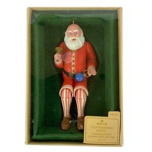 Hallmark Keepsake 1983 Old-Fashioned Santa Ornament With Movable Arms & Legs